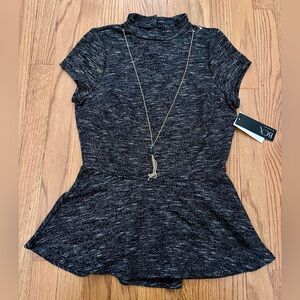 ⭐️5/$25⭐️ NWT BCX Women's Short Sleeve Peplum Top